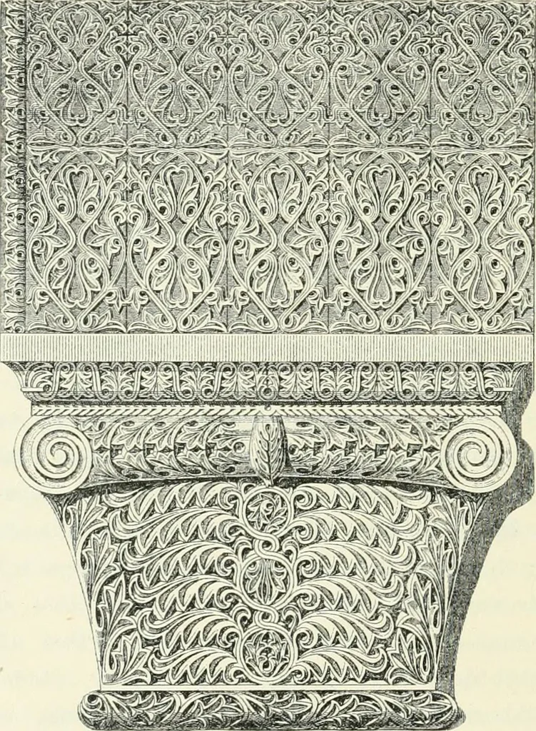 An illustration from Stilfragen : Grundlegungen zu einer Geschichte der Ornamentik, 1893, leaf 307