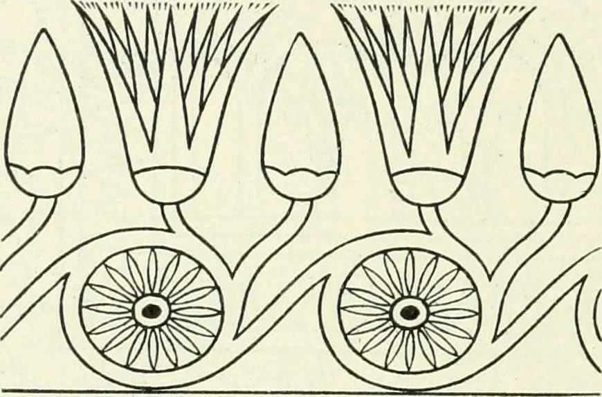 An illustration from Stilfragen : Grundlegungen zu einer Geschichte der Ornamentik, 1893, leaf 93