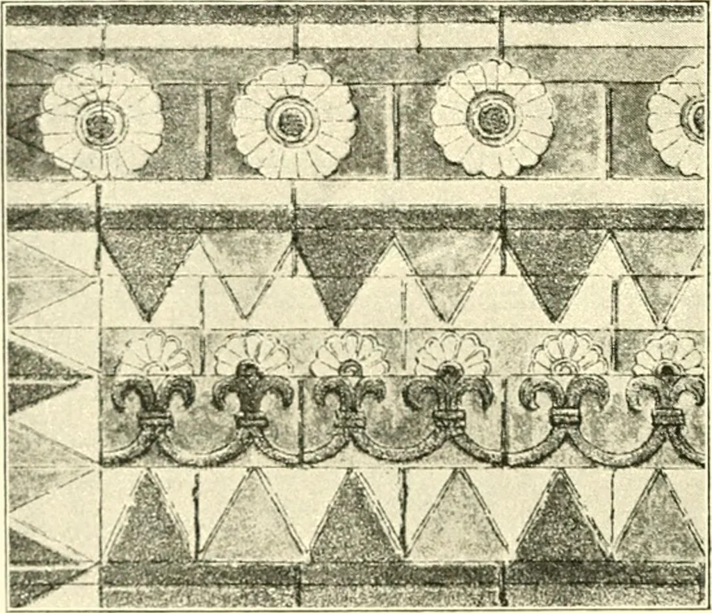 An illustration from Stilfragen : Grundlegungen zu einer Geschichte der Ornamentik, 1893, leaf 133