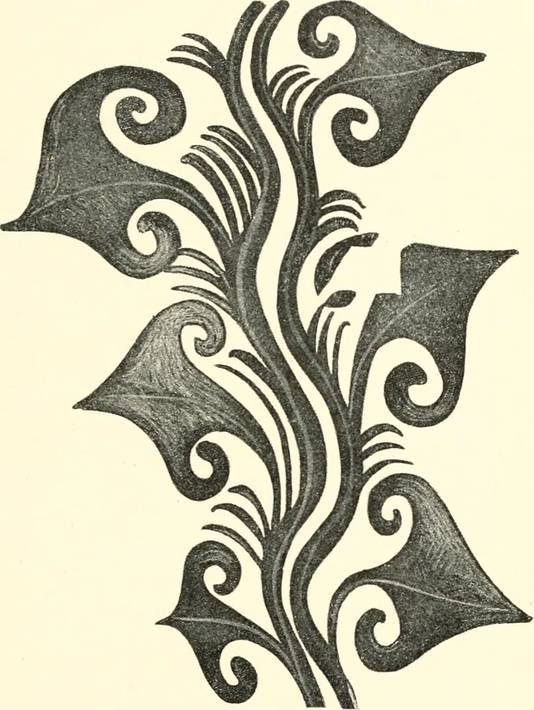 An illustration from Stilfragen : Grundlegungen zu einer Geschichte der Ornamentik, 1893, leaf 142