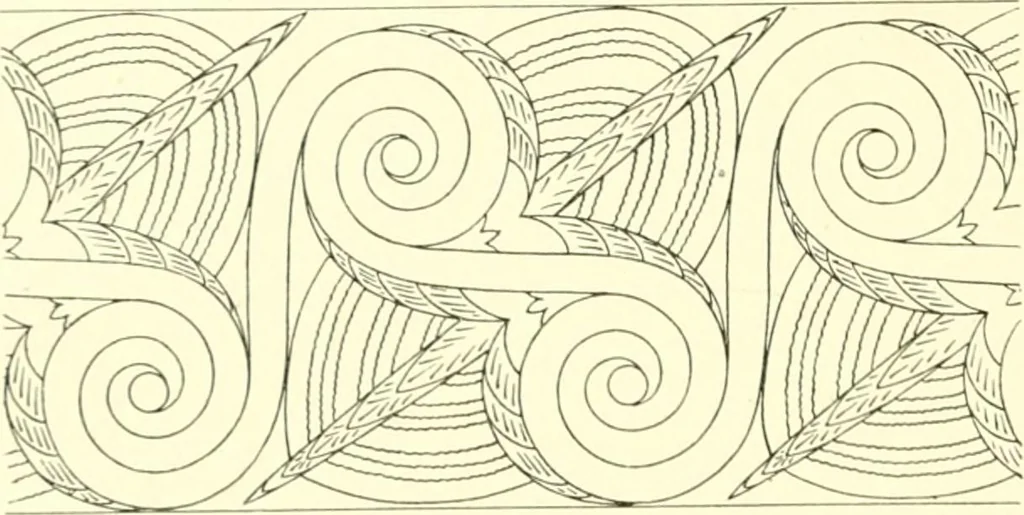 An illustration from Stilfragen : Grundlegungen zu einer Geschichte der Ornamentik, 1893, leaf 155