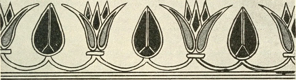 An illustration from Stilfragen : Grundlegungen zu einer Geschichte der Ornamentik, 1893, leaf 186