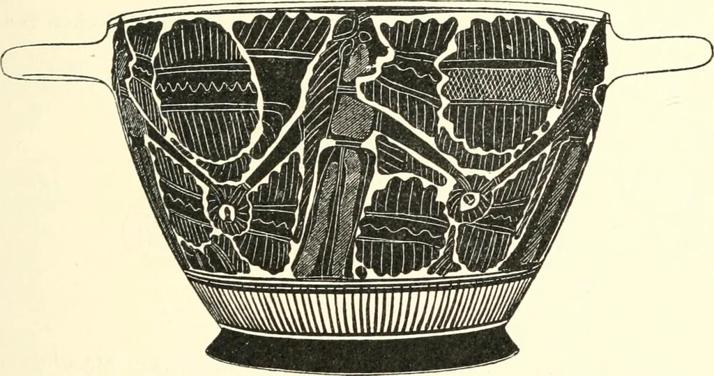 An illustration from Stilfragen : Grundlegungen zu einer Geschichte der Ornamentik, 1893, leaf 222