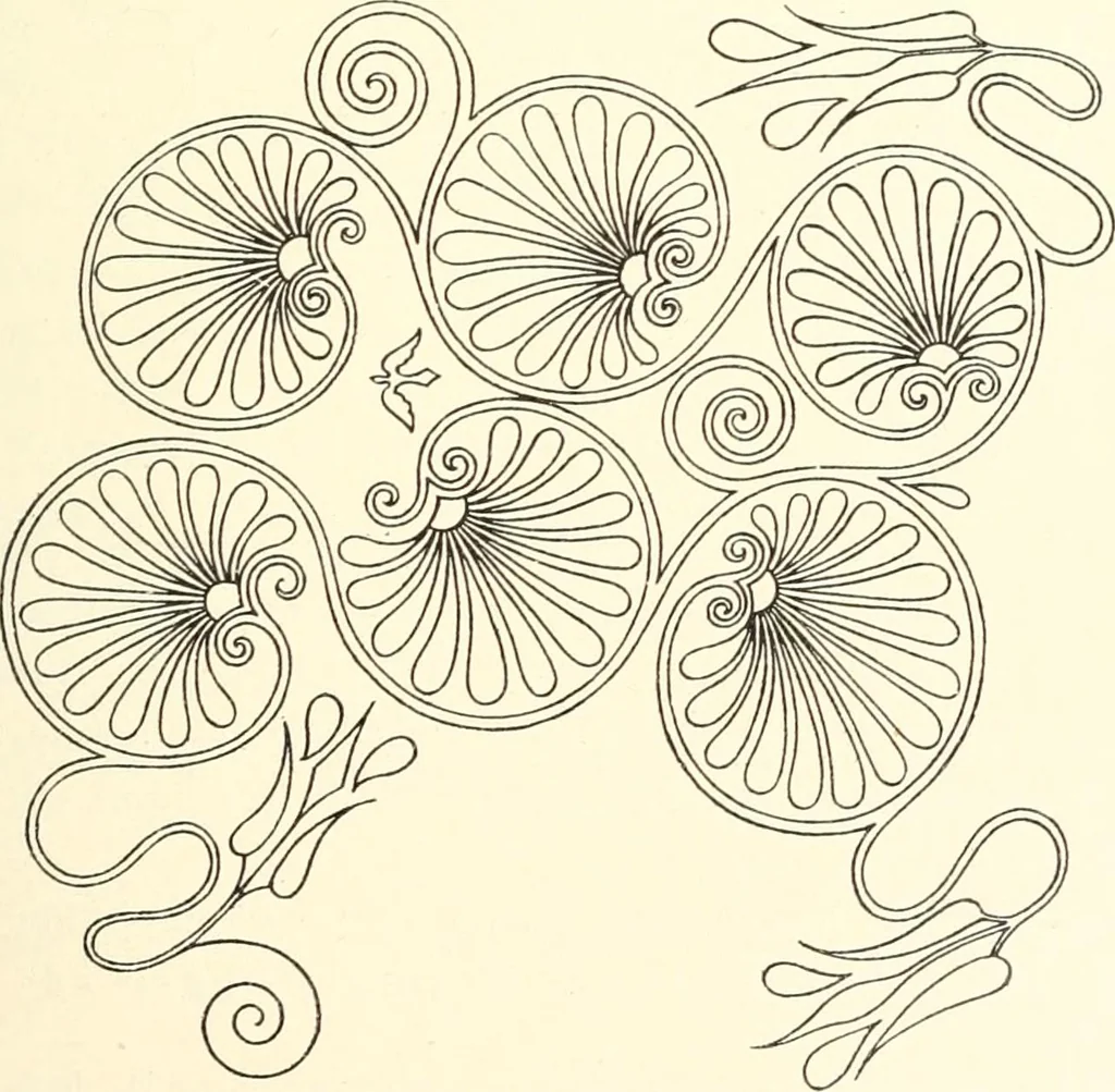 An illustration from Stilfragen : Grundlegungen zu einer Geschichte der Ornamentik, 1893, leaf 224