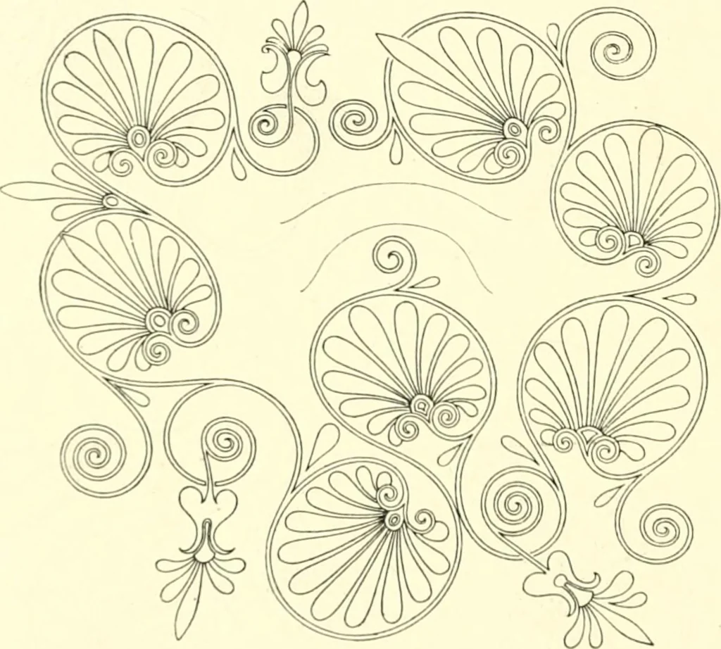 An illustration from Stilfragen : Grundlegungen zu einer Geschichte der Ornamentik, 1893, leaf 225