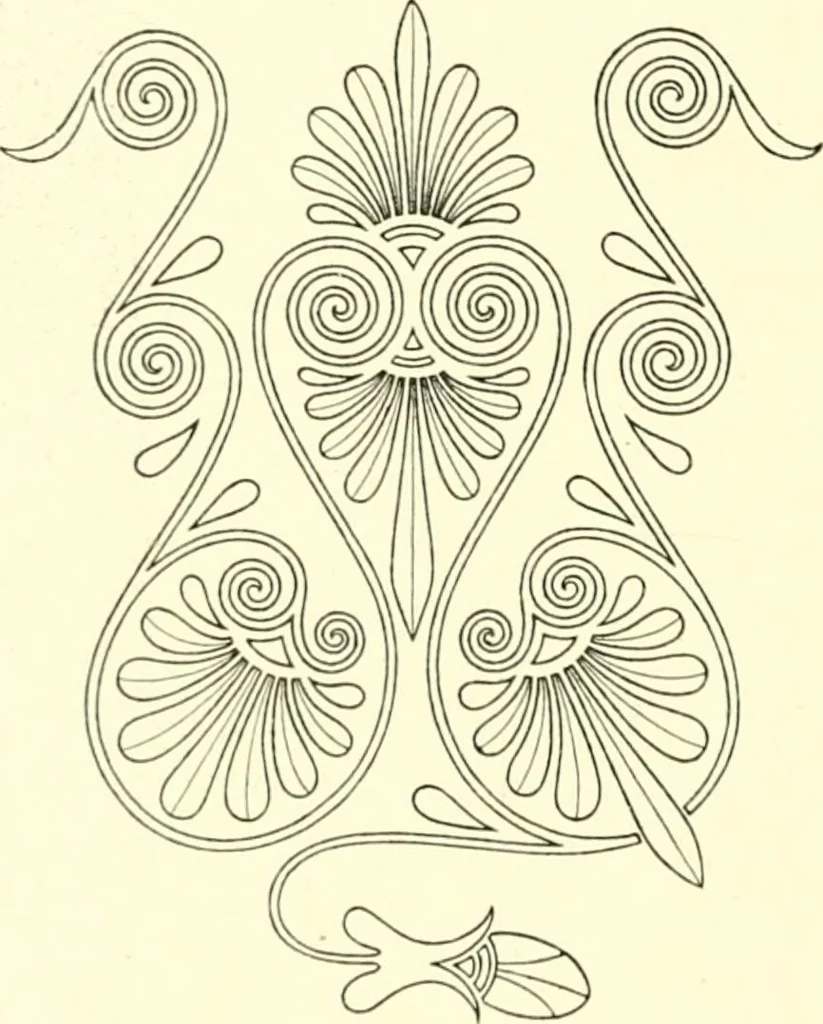 An illustration from Stilfragen : Grundlegungen zu einer Geschichte der Ornamentik, 1893, leaf 227