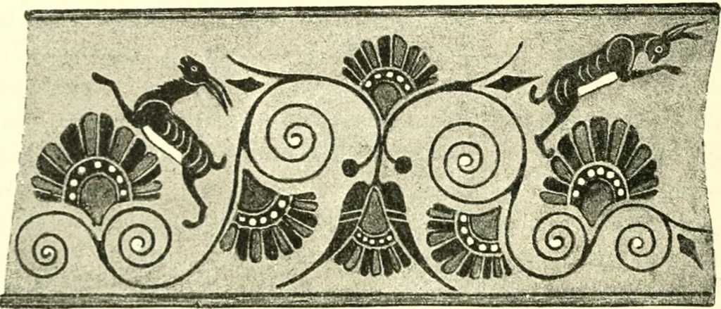 An illustration from Stilfragen : Grundlegungen zu einer Geschichte der Ornamentik, 1893, leaf 229