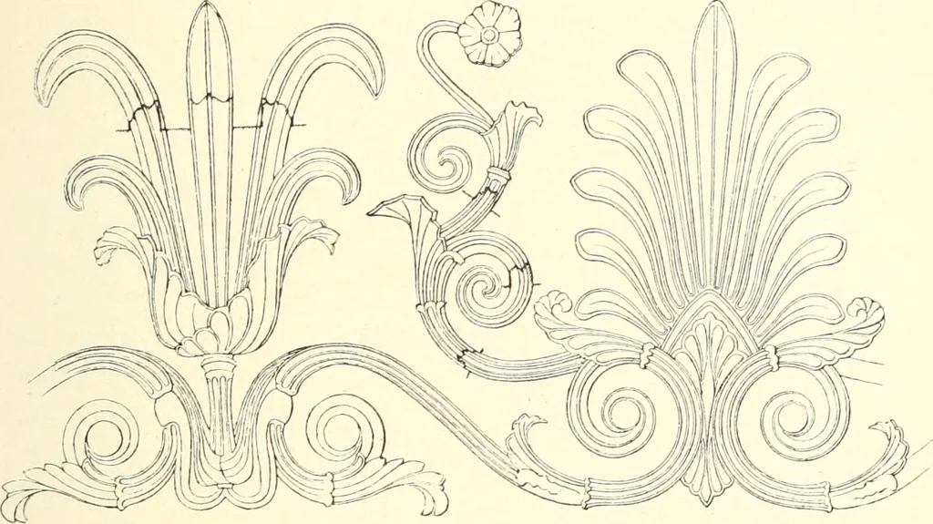 An illustration from Stilfragen : Grundlegungen zu einer Geschichte der Ornamentik, 1893, leaf 238