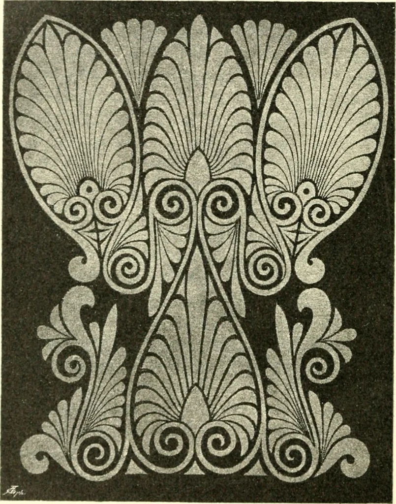 An illustration from Stilfragen : Grundlegungen zu einer Geschichte der Ornamentik, 1893, leaf 265