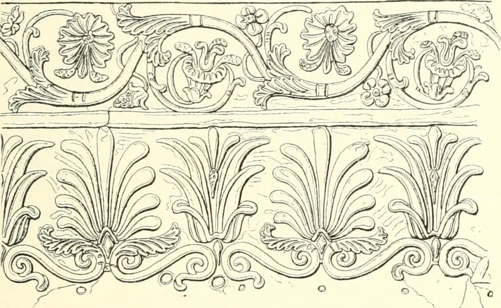 An illustration from Stilfragen : Grundlegungen zu einer Geschichte der Ornamentik, 1893, leaf 272