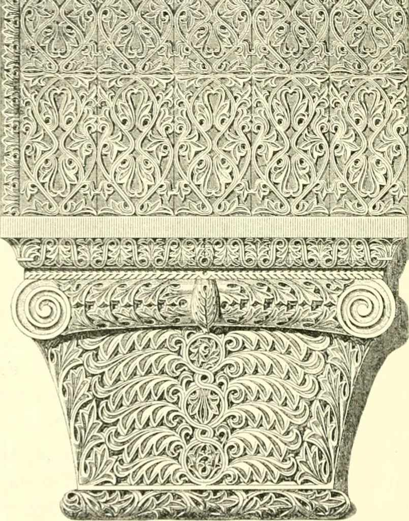 An illustration from Stilfragen : Grundlegungen zu einer Geschichte der Ornamentik, 1893, leaf 307
