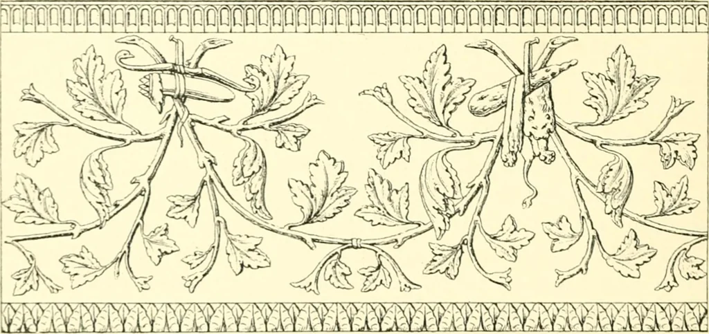 An illustration from Stilfragen : Grundlegungen zu einer Geschichte der Ornamentik, 1893, leaf 345