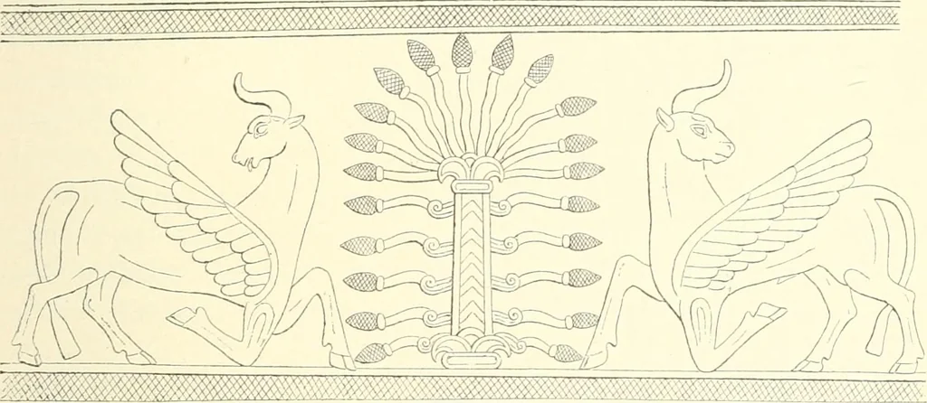 An illustration from Stilfragen : Grundlegungen zu einer Geschichte der Ornamentik, 1893, leaf 58