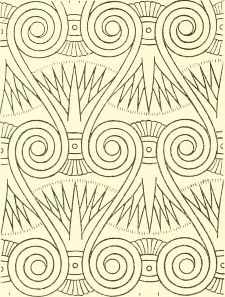 An illustration from Stilfragen : Grundlegungen zu einer Geschichte der Ornamentik, 1893, leaf 95