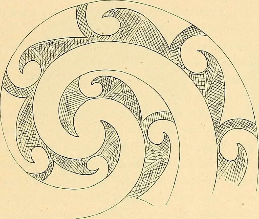 An illustration from Stilfragen : Grundlegungen zu einer Geschichte der Ornamentik, 1893, leaf 100