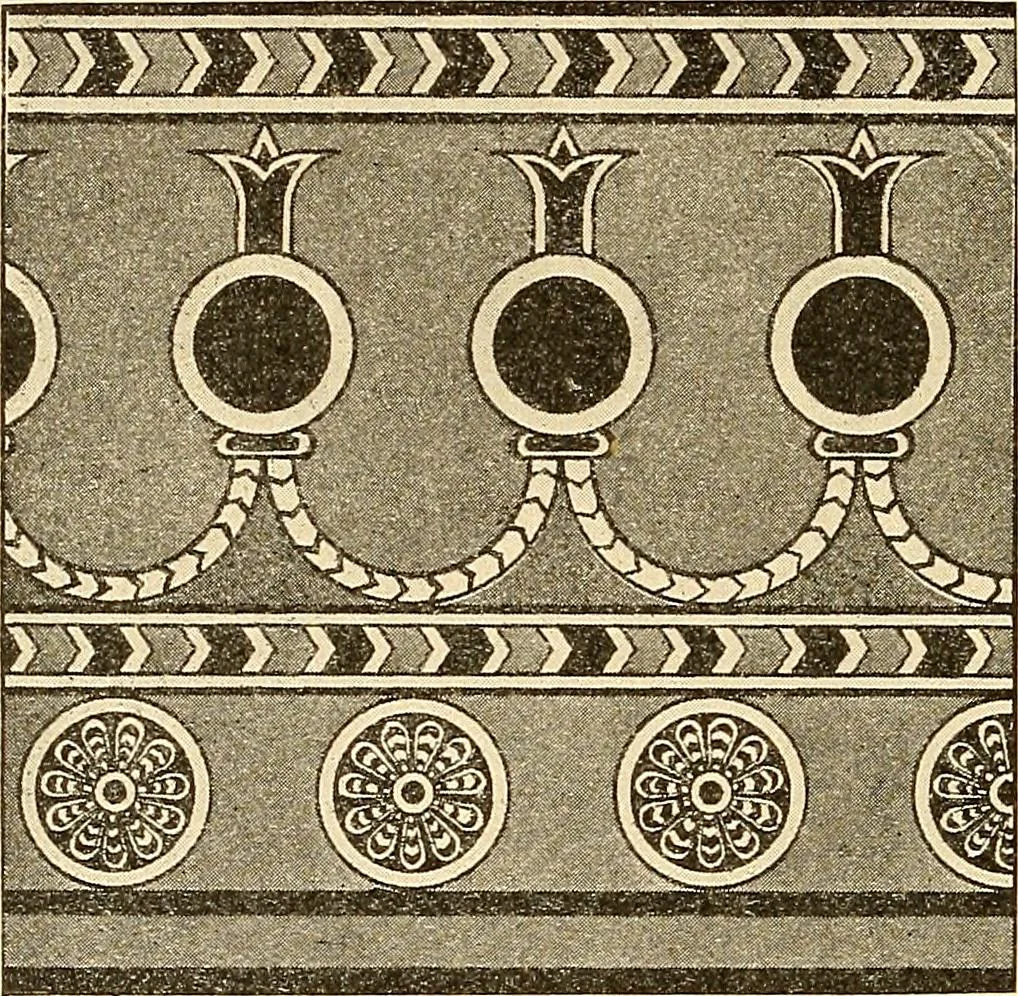 An illustration from Stilfragen : Grundlegungen zu einer Geschichte der Ornamentik, 1893, leaf 121