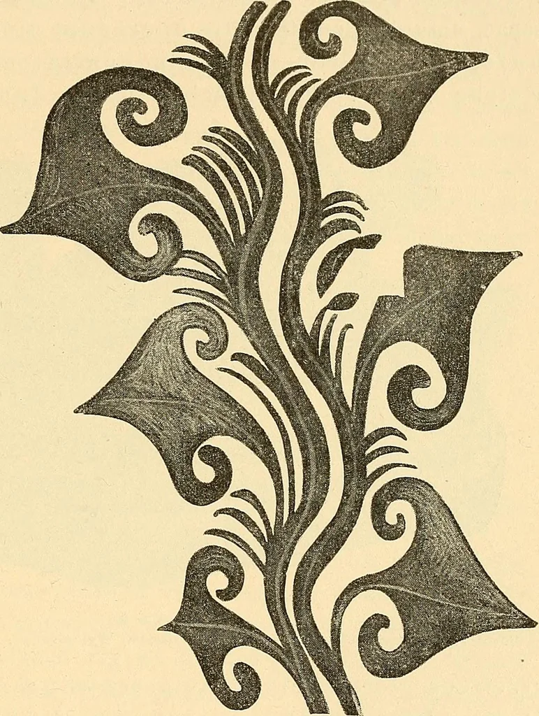 An illustration from Stilfragen : Grundlegungen zu einer Geschichte der Ornamentik, 1893, leaf 142