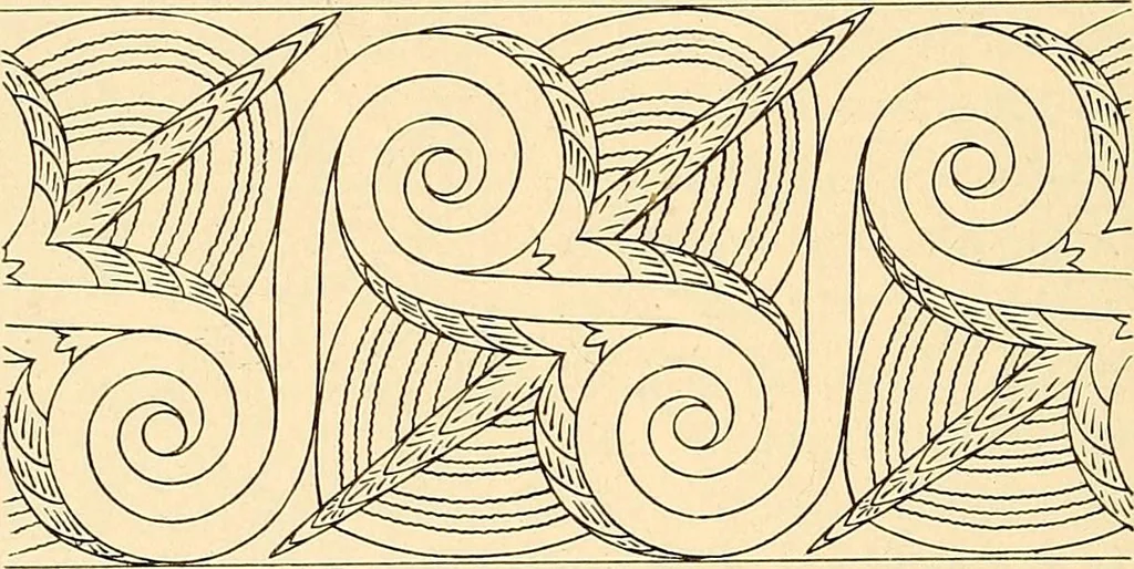 An illustration from Stilfragen : Grundlegungen zu einer Geschichte der Ornamentik, 1893, leaf 155