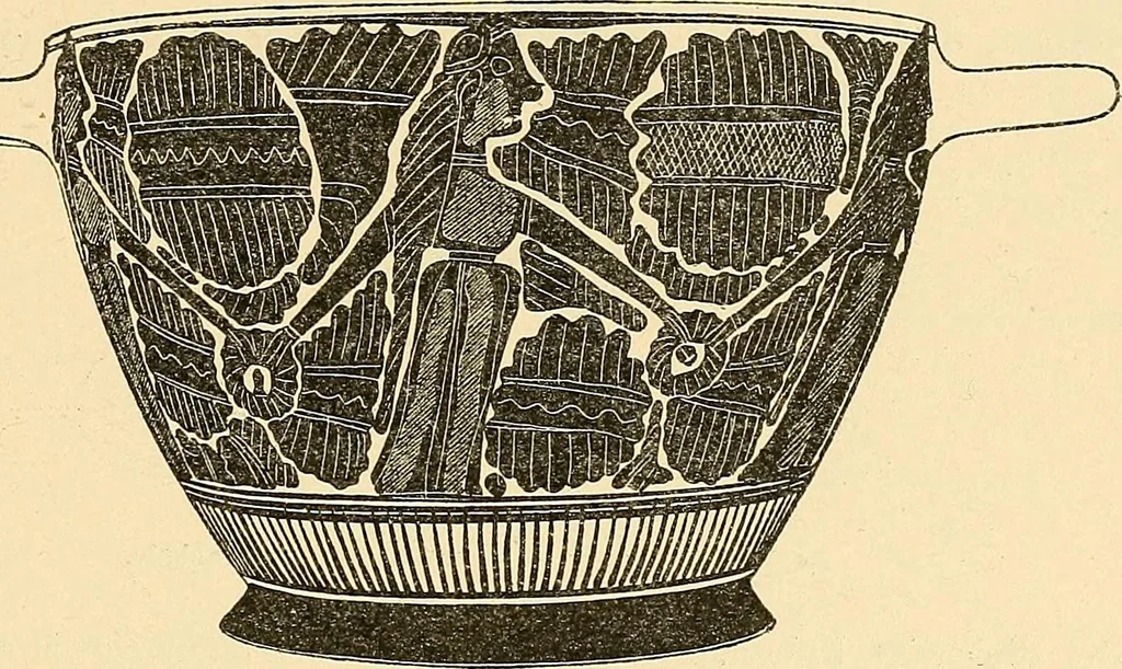 An illustration from Stilfragen : Grundlegungen zu einer Geschichte der Ornamentik, 1893, leaf 222