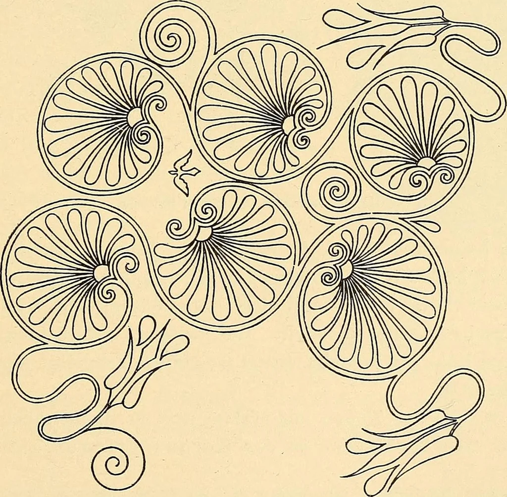 An illustration from Stilfragen : Grundlegungen zu einer Geschichte der Ornamentik, 1893, leaf 224