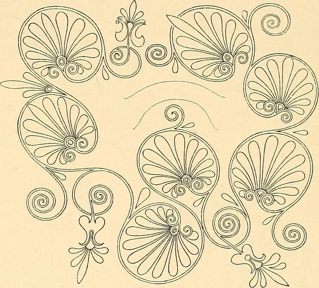 An illustration from Stilfragen : Grundlegungen zu einer Geschichte der Ornamentik, 1893, leaf 225