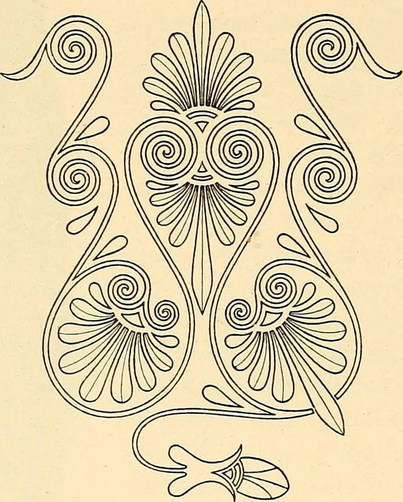 An illustration from Stilfragen : Grundlegungen zu einer Geschichte der Ornamentik, 1893, leaf 227