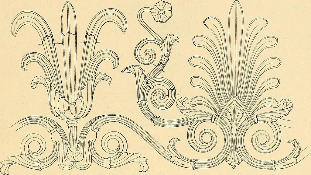 An illustration from Stilfragen : Grundlegungen zu einer Geschichte der Ornamentik, 1893, leaf 238