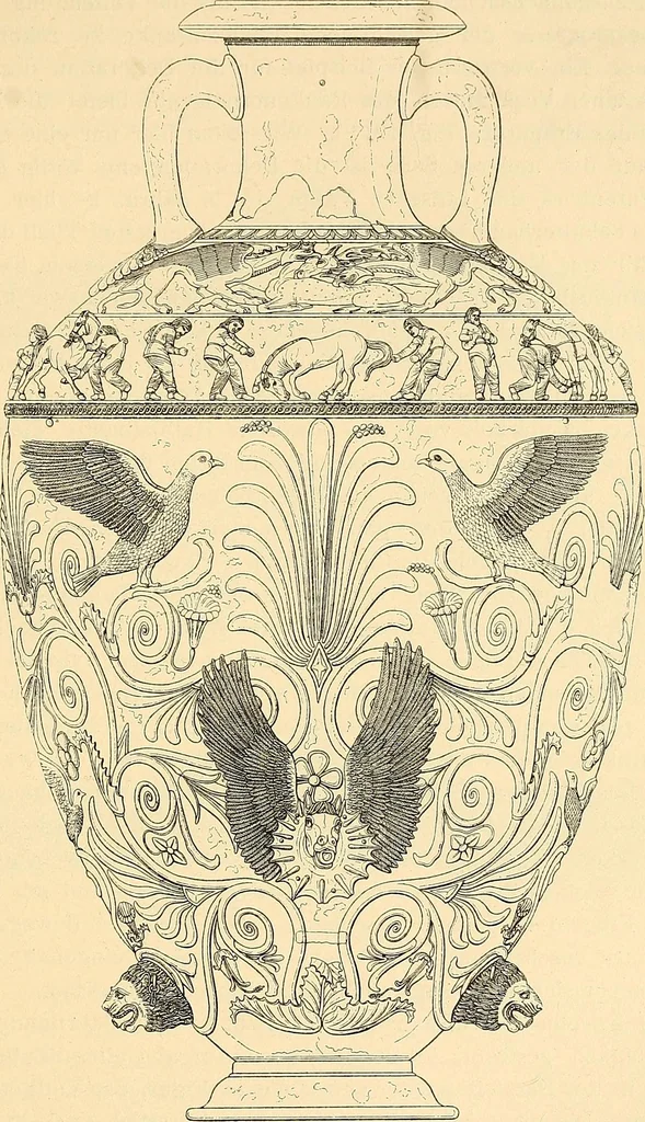 An illustration from Stilfragen : Grundlegungen zu einer Geschichte der Ornamentik, 1893, leaf 258