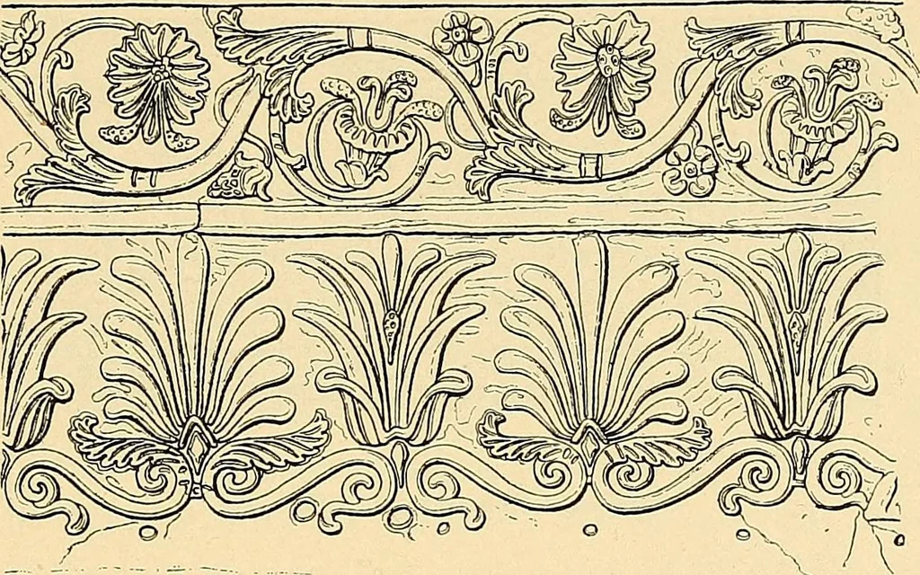 An illustration from Stilfragen : Grundlegungen zu einer Geschichte der Ornamentik, 1893, leaf 272