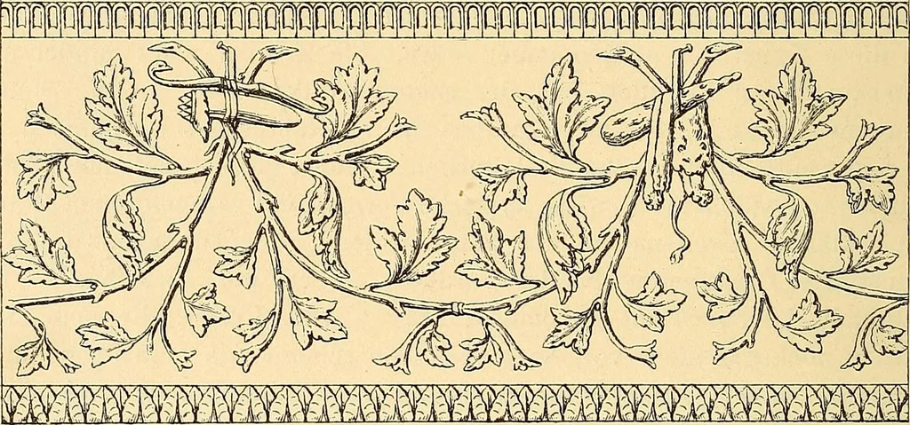 An illustration from Stilfragen : Grundlegungen zu einer Geschichte der Ornamentik, 1893, leaf 345