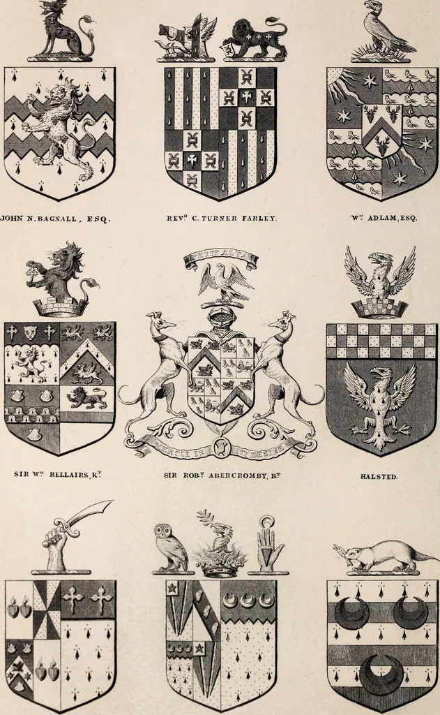 An illustration from The St. James's magazine, and heraldic and historical register, 1850, leaf 255