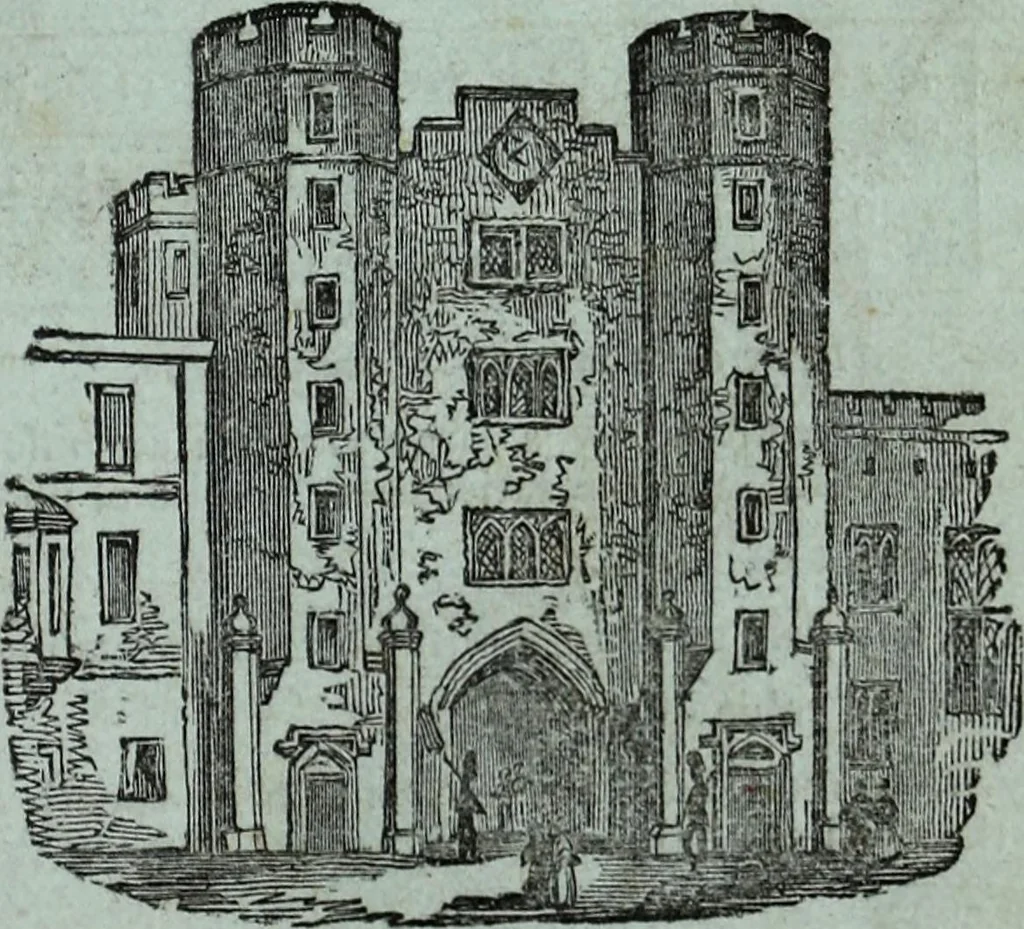 An illustration from The St. James's magazine, and heraldic and historical register, 1850, leaf 542