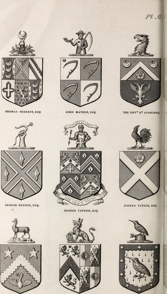 An illustration from The St. James's magazine, and heraldic and historical register, 1850, leaf 643