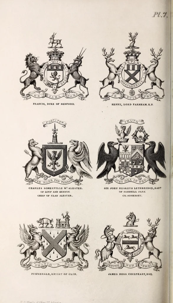 An illustration from The St. James's magazine, and heraldic and historical register, 1850, leaf 759