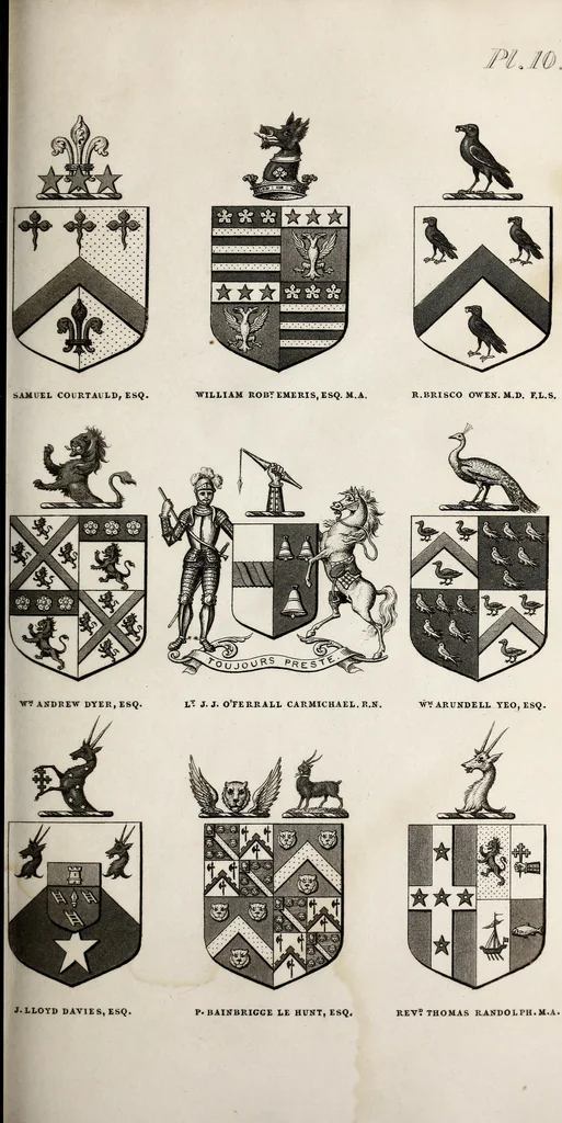 An illustration from The St. James's magazine, and heraldic and historical register, 1850, leaf 224