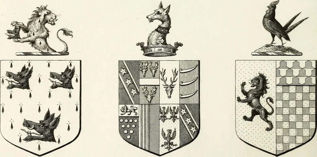 An illustration from The St. James's magazine, and heraldic and historical register, 1850, leaf 483