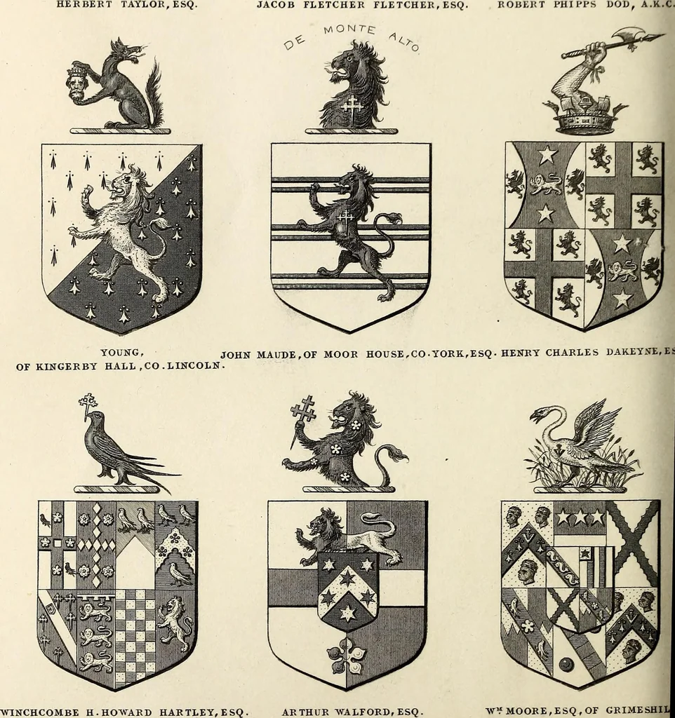 An illustration from The St. James's magazine, and heraldic and historical register, 1850, leaf 694
