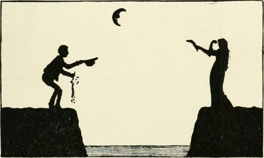 An illustration from St. Nicholas book of plays & operettas, 1905, leaf 100