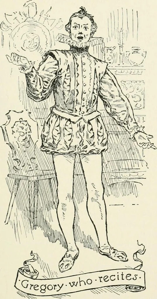 An illustration from St. Nicholas book of plays & operettas, 1905, leaf 154