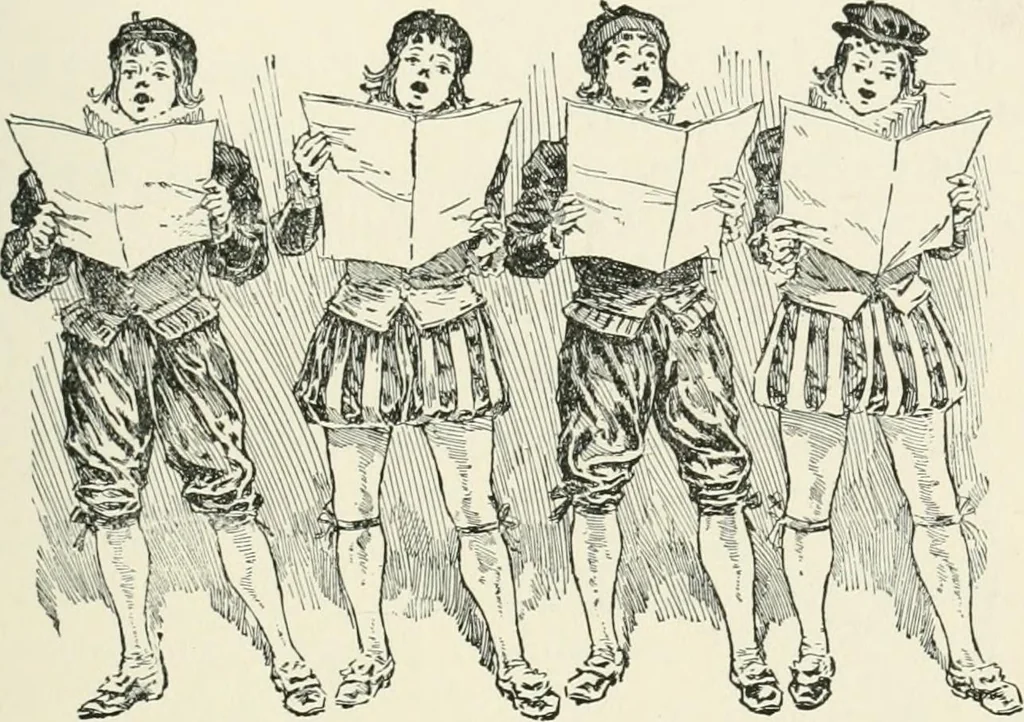 An illustration from St. Nicholas book of plays & operettas, 1905, leaf 162
