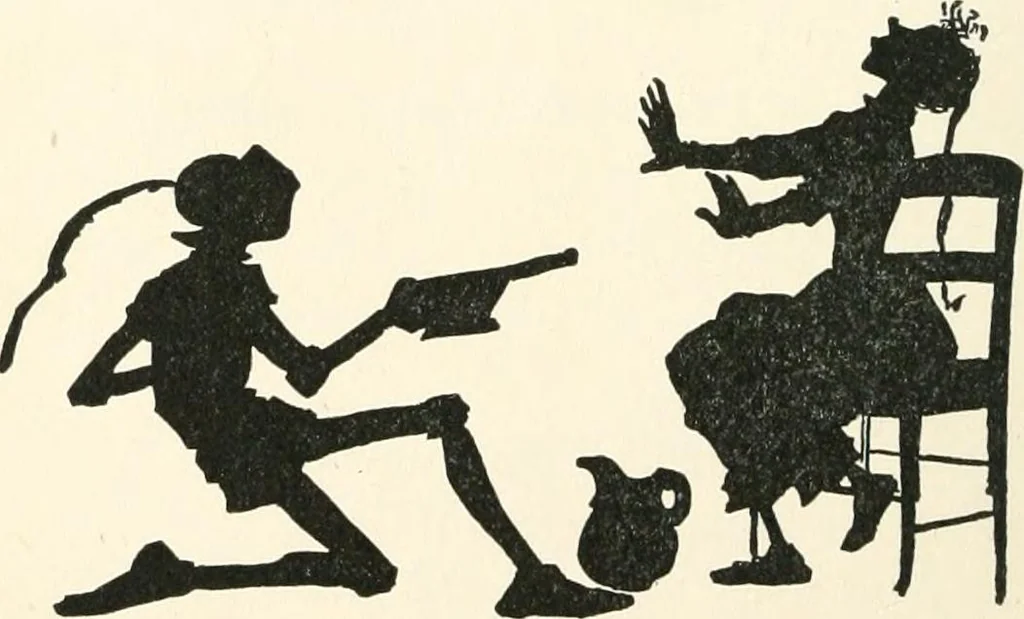 An illustration from St. Nicholas book of plays & operettas, 1905, leaf 23