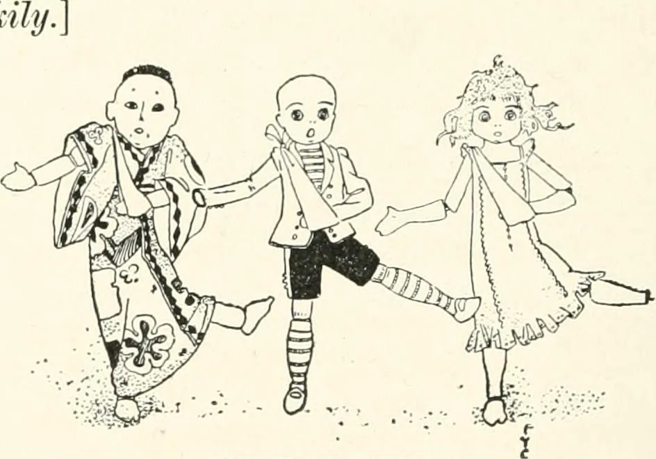 An illustration from St. Nicholas book of plays & operettas, 1905, leaf 233