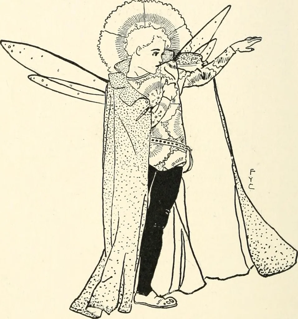 An illustration from St. Nicholas book of plays & operettas, 1905, leaf 239