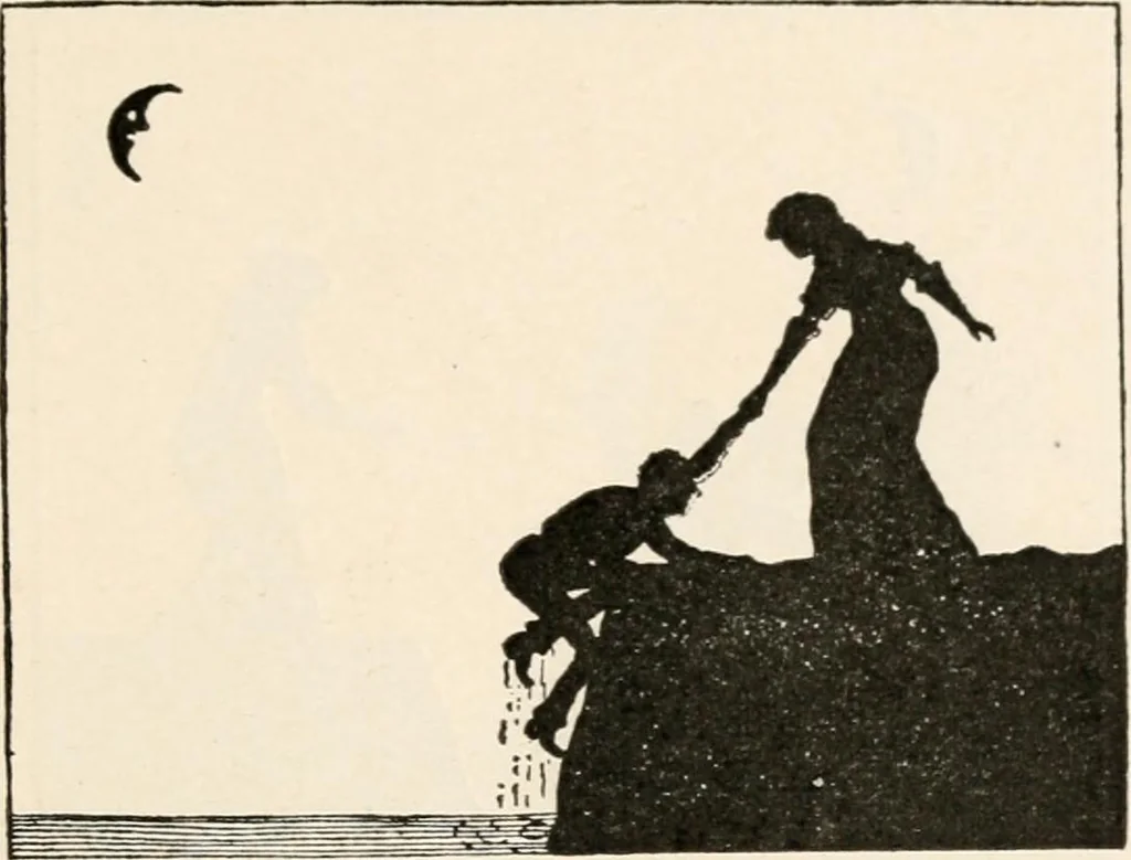An illustration from St. Nicholas book of plays & operettas, 1900, leaf 100