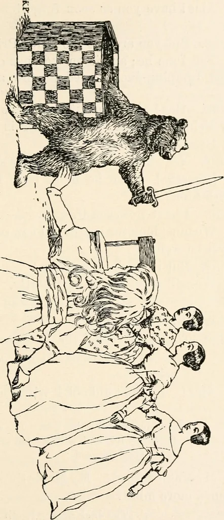 An illustration from St. Nicholas book of plays & operettas, 1900, leaf 116