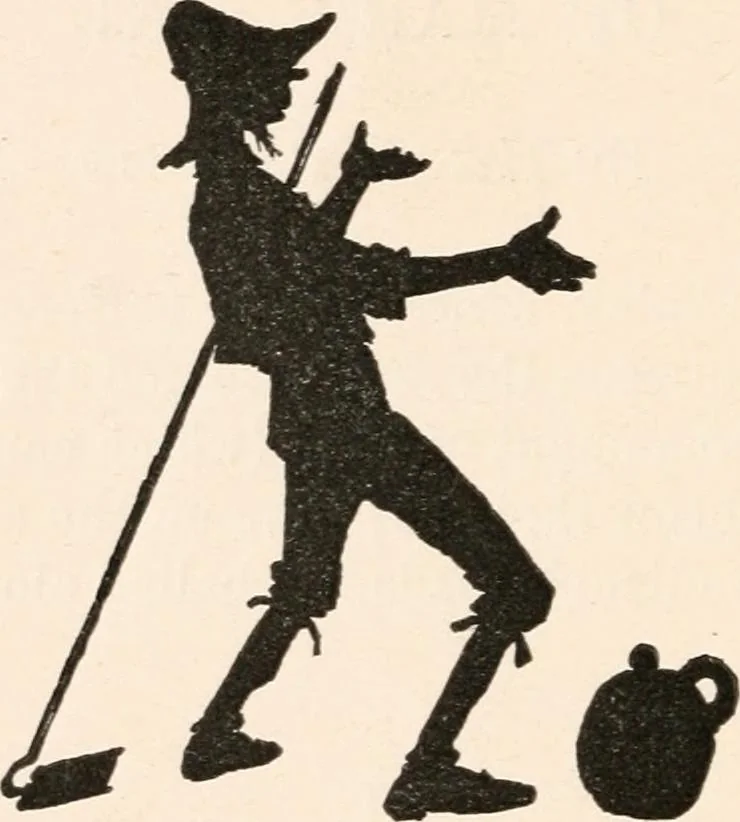 An illustration from St. Nicholas book of plays & operettas, 1900, leaf 13