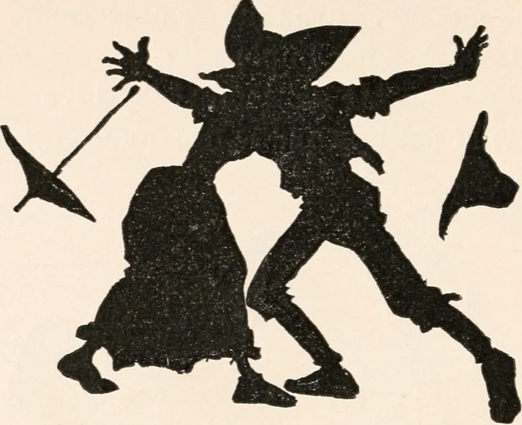 An illustration from St. Nicholas book of plays & operettas, 1900, leaf 19