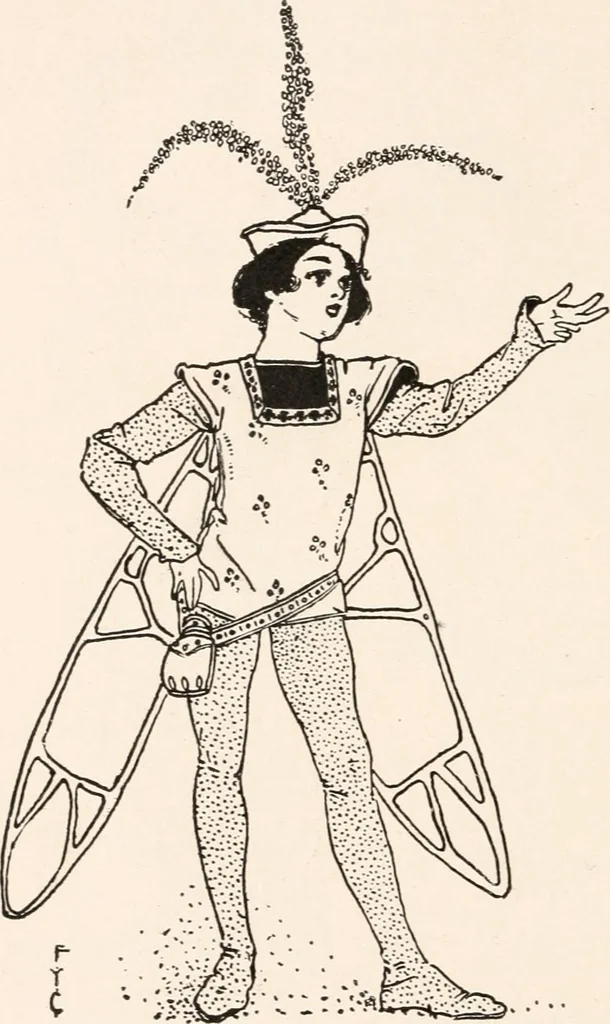 An illustration from St. Nicholas book of plays & operettas, 1900, leaf 223