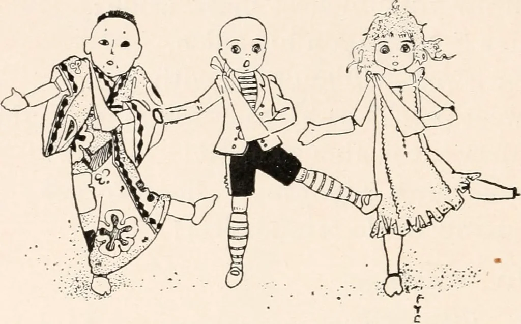 An illustration from St. Nicholas book of plays & operettas, 1900, leaf 231