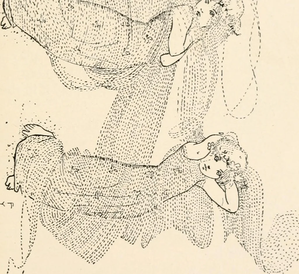 An illustration from St. Nicholas book of plays & operettas, 1900, leaf 234